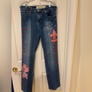 Request embellished jeans